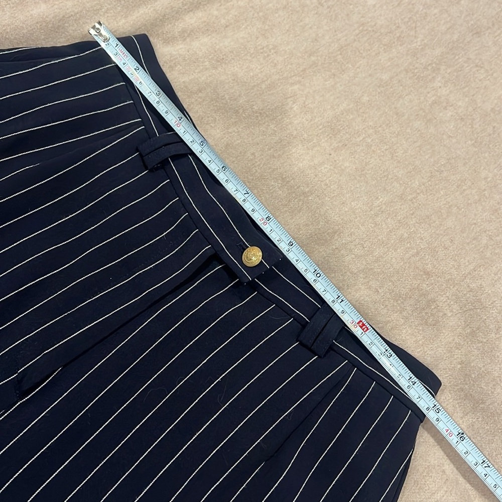 Mondi Vintage Navy Pinstripe Trousers - Picture 7 of 8